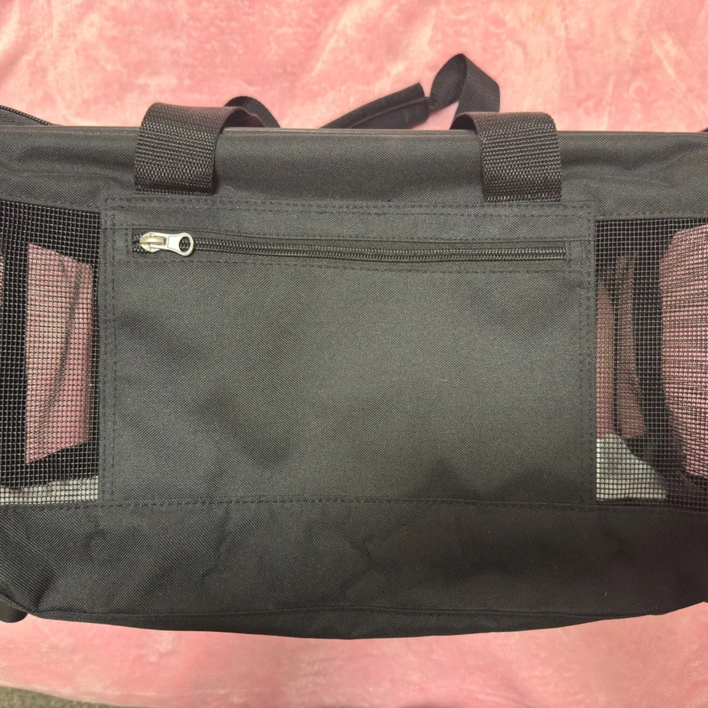 Small black dog carrier